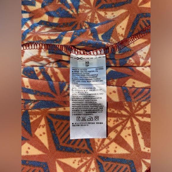 Banana Republic Orange Patterned XS Dress - Picture 7 of 7